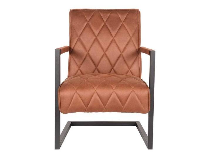 Schwing Sessel in Cognac Braun Microfaser Loft Design von Möbel-Exclusive