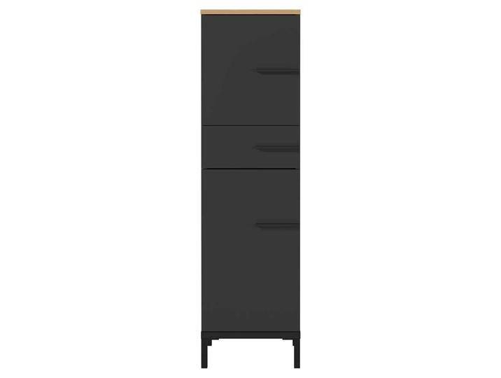 Seitenschrank, Dunkelgrau, 34x34x125 cm, Spanplatte, 2-türig & mit Schublade, Modern, Möbel-Exclusive Seitenschrank, Dunkelgrau, 34x34x125 cm, Spanplatte, 2-türig & mit Schublade, Modern, Möbel-Exclusive von Möbel-Exclusive