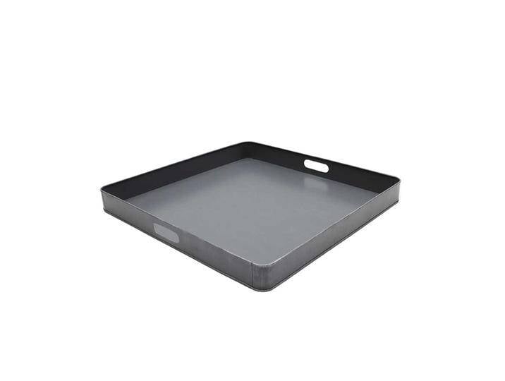 Serviertablett in Grau Metall von Möbel-Exclusive
