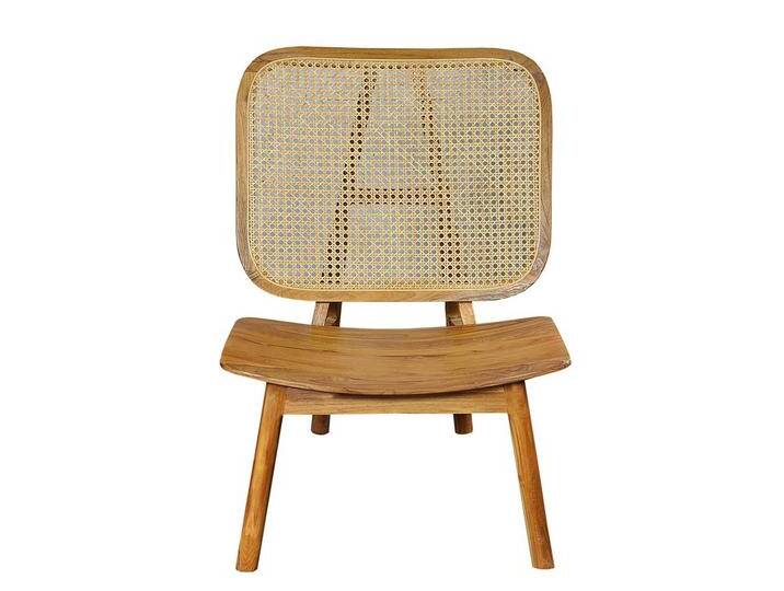 Sessel aus Rattan und Teak Massivholz 40 cm Sitzhöhe von Möbel-Exclusive