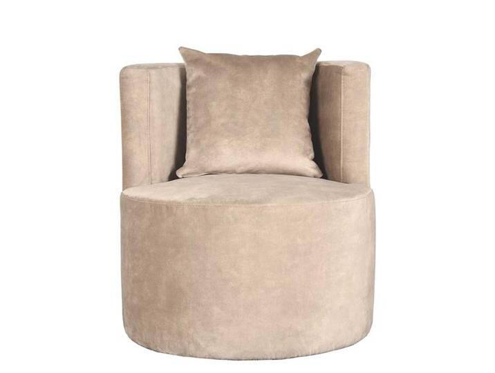 Sessel in Beige Velours von Möbel-Exclusive