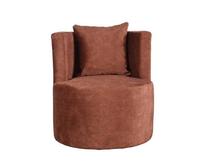 Sessel in Rostfarben Velours von Möbel-Exclusive