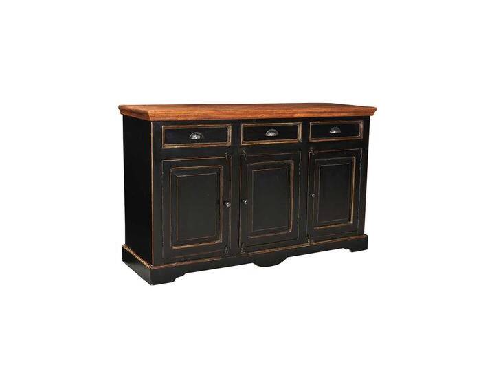 Shabby Sideboard in Schwarz 150 cm von Möbel-Exclusive