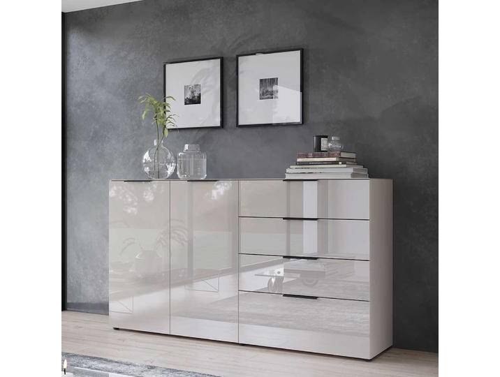 Sideboard Kommode mit vier Schubladen und Metallgriffen von Möbel-Exclusive