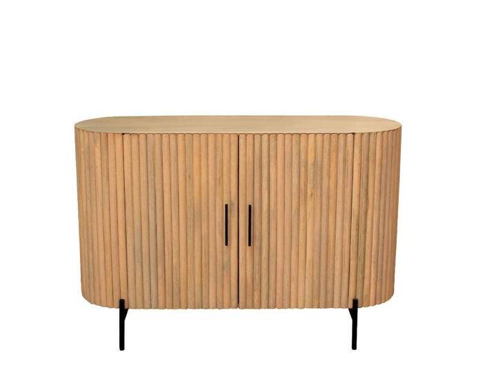 Sideboard Wohnzimmerkommode in ovaler Form im Skandi Design von Möbel-Exclusive