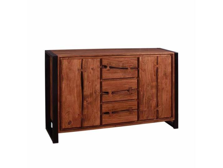 Sideboard im Loft Design Akazie Massivholz Metall Schwarz Sideboard im Loft Design Akazie Massivholz Metall Schwarz von Möbel-Exclusive