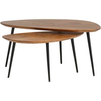Sofa Tisch Set mit Tischplatte in Wankelform Retrostil (zweiteilig) von Möbel Exclusive