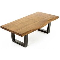 Sofa Tisch mit Baumkante aus Akazie Massivholz & Metall Industry und Loft Stil von Möbel Exclusive