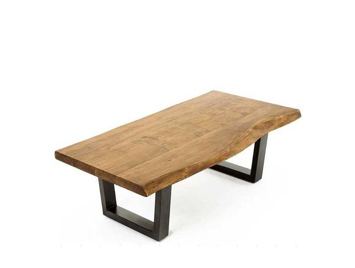Sofa Tisch mit Baumkante aus Akazie Massivholz & Metall Industry und Loft Stil von Möbel-Exclusive