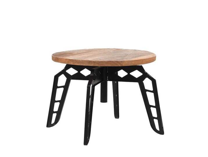 Sofatisch aus Mangobaum Massivholz und Metall Loft design von Möbel-Exclusive