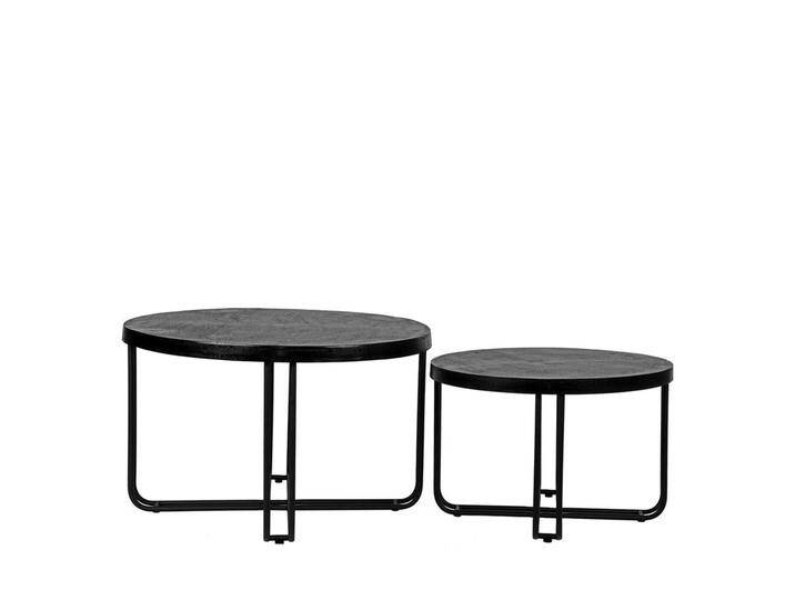 Sofatische in Schwarz Bügelgestell aus Metall (zweiteilig) von Möbel-Exclusive
