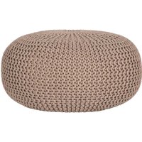 Strick Pouf in Beige Skandi Design von Möbel Exclusive