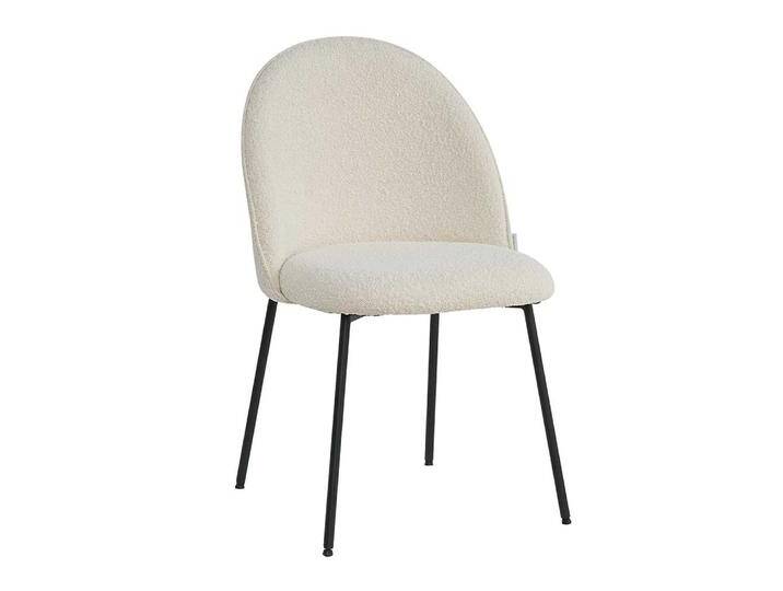 Stuhl Esszimmer Essstuhl aus Metall und Boucle Stoff (2er Set) von Möbel-Exclusive