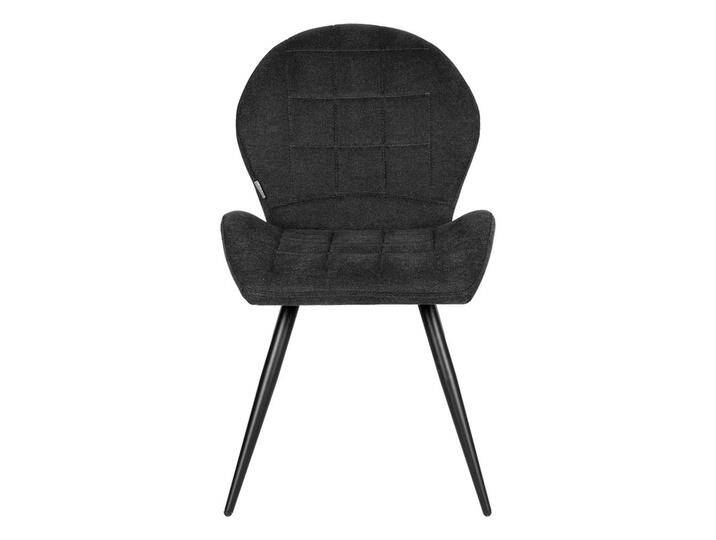 Stuhl Esszimmer Stoffbezug in Anthrazit Gestell Schwarz (2er Set) von Möbel-Exclusive