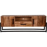 TV Lowboard aus Mangobaum Massivholz Industry und Loft Stil von Möbel Exclusive
