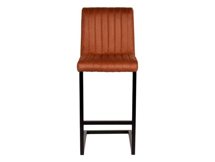 Tresenstuhl in Cognac Braun und Schwarz Microfaser Bezug (2er Set) von Möbel-Exclusive