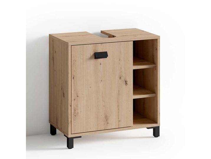 Unterbeckenschrank in Wildeichefarben und Schwarz modernem Design Unterbeckenschrank in Wildeichefarben und Schwarz modernem Design von Möbel-Exclusive