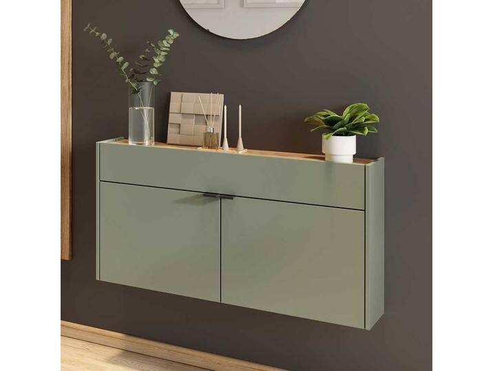 Wand Sideboard modern in Graugrün Wildeichefarben von Möbel-Exclusive