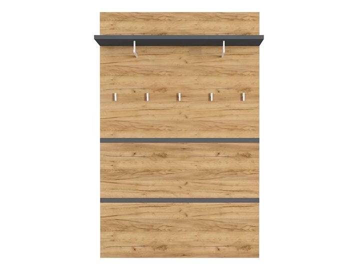 Wandgarderobe in Wildeichefarben und Anthrazit Made in Germany von Möbel-Exclusive