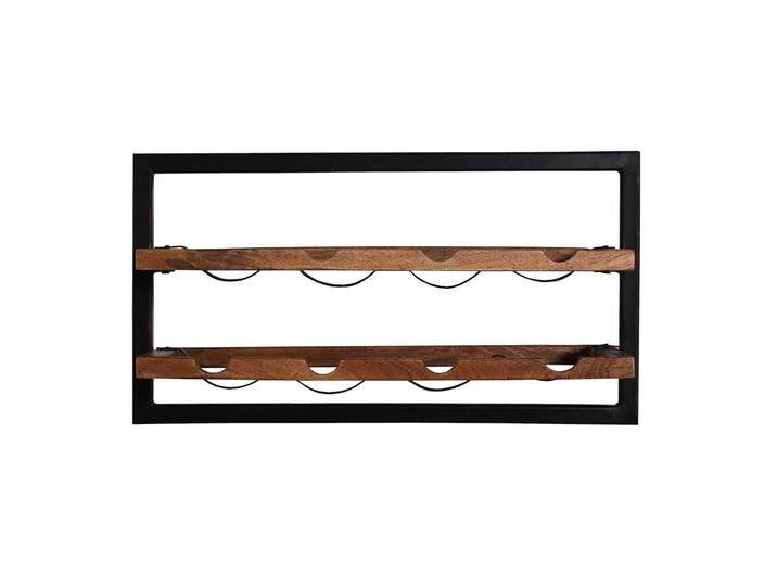 Weinflaschenhalter aus Mangobaum Massivholz und Metall 65 cm breit Weinflaschenhalter aus Mangobaum Massivholz und Metall 65 cm breit von Möbel-Exclusive