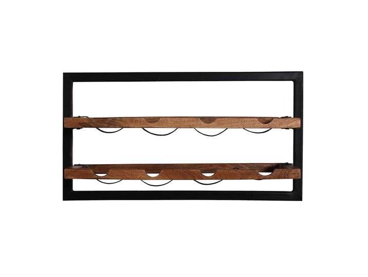 Weinflaschenhalter aus Mangobaum Massivholz und Metall 65 cm breit Weinflaschenhalter aus Mangobaum Massivholz und Metall 65 cm breit von Möbel-Exclusive
