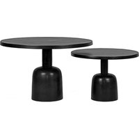 Wohnzimmer Tische mit runder Tischplatte Schwarz (zweiteilig) von Möbel Exclusive