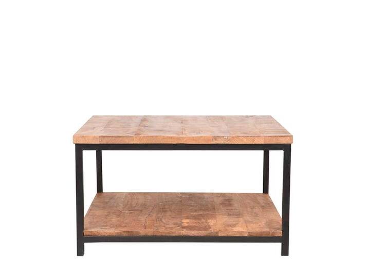 Wohnzimmertisch aus Mangobaum Massivholz und Metall Loft Design von Möbel-Exclusive
