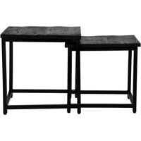 Zweisatz Tisch aus Mangobaum Massivholz Metall (zweiteilig) von Möbel Exclusive