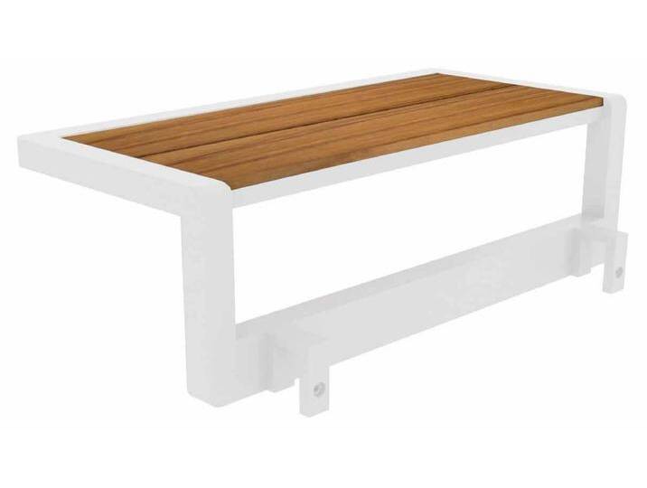 Anbautisch Rao Teak - weiß matt von Möbel Garten