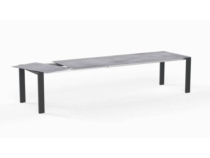 Auszugstisch Oslo anthrazit - 160/220 x 95 cm 1x Dreheinlage Keramik black ardesia von Möbel Garten