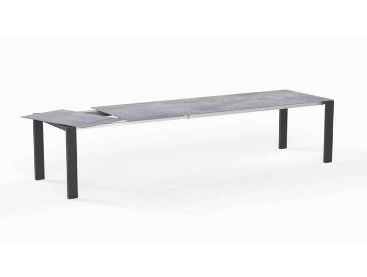 Auszugstisch Oslo anthrazit - 160/220 x 95 cm 1x Dreheinlage Keramik pompei fiammata von Möbel Garten
