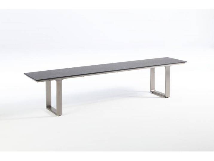 Bank Nemo Edelstahl - 220 cm HPL Zement-Design von Möbel Garten