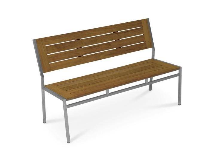 Bank Venus - 194 cm, Edelstahl, Teak, ohne Armlehnen Bank Venus - 194 cm, Edelstahl, Teak, ohne Armlehnen von Möbel Garten