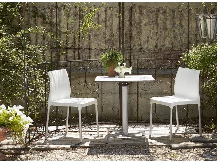 Bartisch Domino quadratisch klappbar - Farben im unteren Bereich wählbar, Gestell Aluminium, Tis... von Möbel Garten