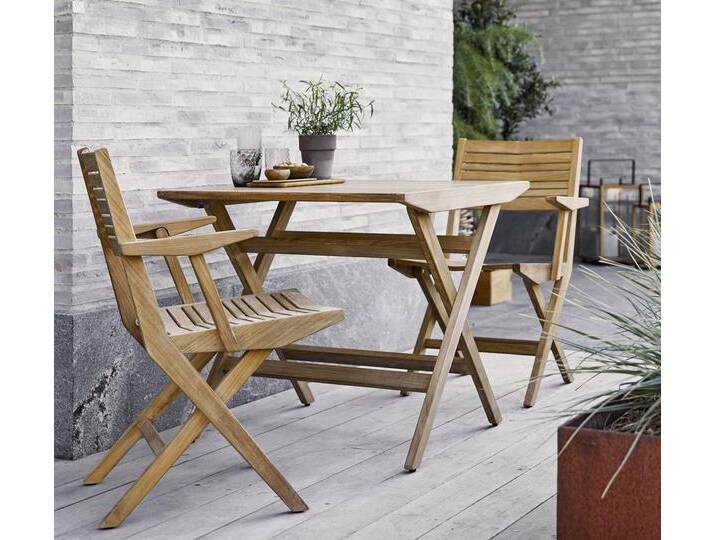 Cane-line Set Flip I - bestehend aus 1 x Klapptisch Flip 80 x 80 cm, 2 x Klappse... von Möbel Garten