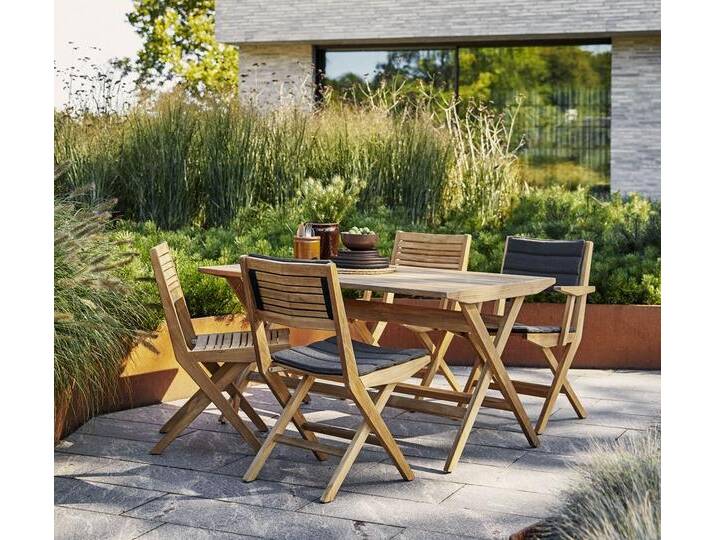 Cane-line Set Flip II - bestehend aus 1 x Klapptisch Flip 140 x 80 cm, 2 x Klapps... von Möbel Garten