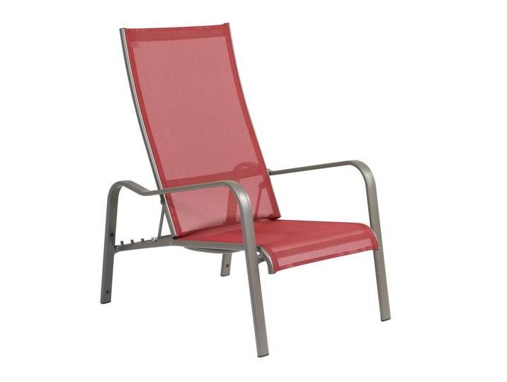 Deckchair Barbados - 08 - grau metallic D77 - kieselgrau von Möbel Garten