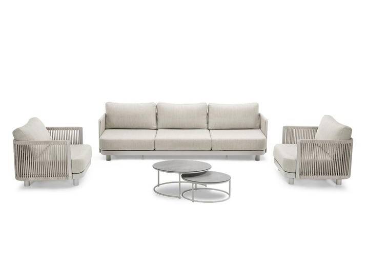 Jati & Kebon Set Loungeset Bonito - Das Set besteht aus: 1 x 3-Sitzer Sofa, 2 x Loungesessel,... von Möbel Garten