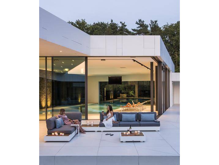 Jati & Kebon Set Loungesystem Bari V - Bestehend aus: 1 x 3-Sitzer, 1 x 2-Sitzer, 2 x Anbau- 1 x... von Möbel Garten