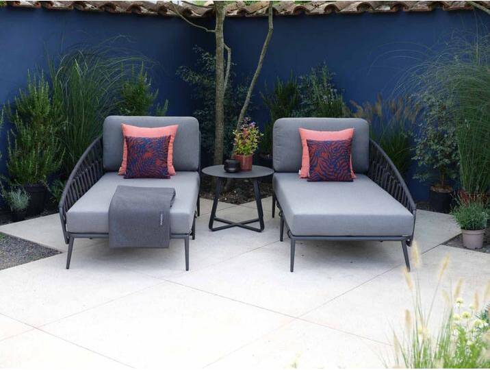 Jati & Kebon Set Loungesystem Palm Daybed I - bestehend aus 1 x Daybed links, 1 x Daybed rechts, 1x Kaf... von Möbel Garten