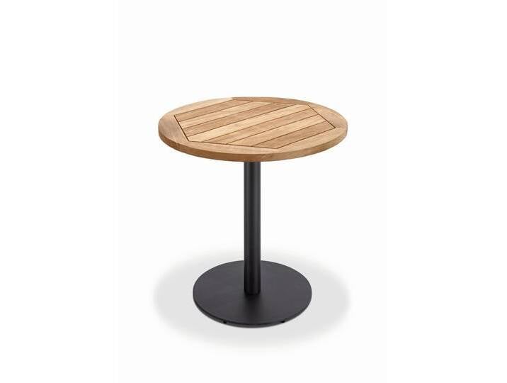 Klapptisch Bistro anthrazit rund - 95 cm rund Teak recycled von Möbel Garten