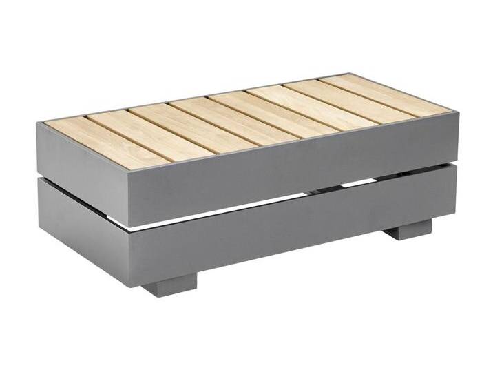 Loungesystem Boxx Tisch-Modul XS - 301 - weiß 400 - Teak von Möbel Garten