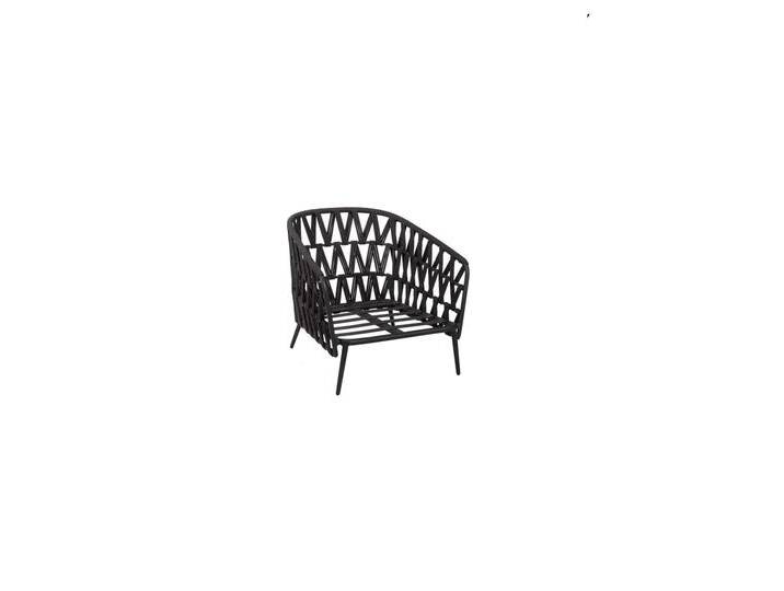 Palm Loungesessel - Aluminium eisengrau matt, cross weaving schwarz von Möbel Garten