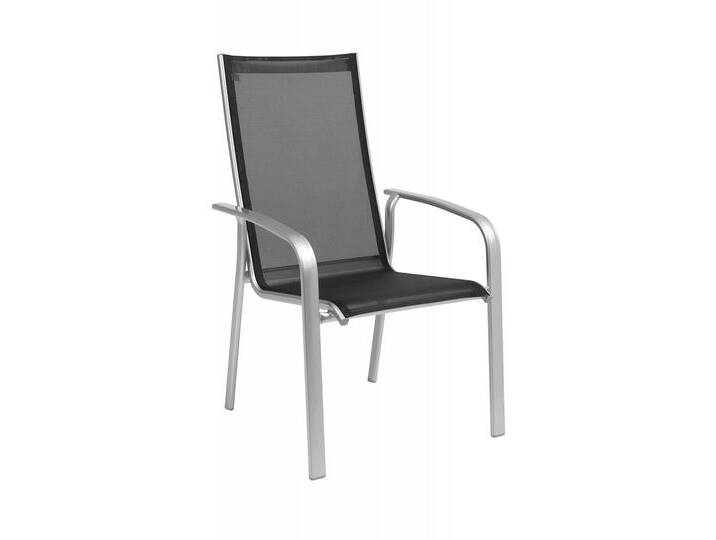 Stapelsessel Ibiza - 09 - silber D69 - schwarz von Möbel Garten
