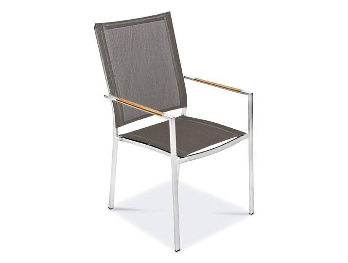 Stapelsessel Venus II - Armlehne Teak Batyline taupe von Möbel Garten