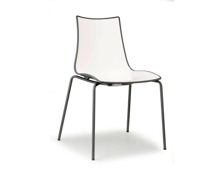Stapelstuhl Zebra Bicolore - VA - anthracite 214 - white/anthracite von Möbel Garten