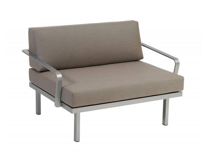 Sylt Alu Modul 100 x 84 cm Sofa - 08 - grau metallic D11 - naturegrey von Möbel Garten