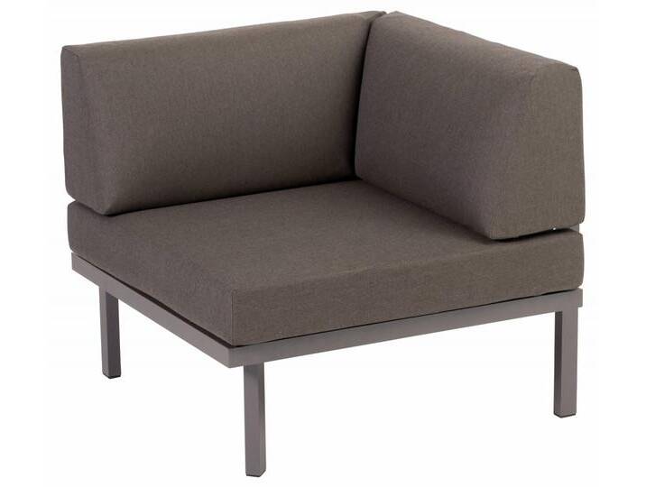 Sylt Eckmodul 84 x 84 cm - 08 - grau metallic D09 - chalk von Möbel Garten