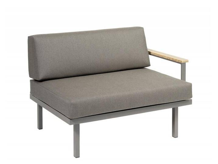 Sylt Holz Modul 100 x 84 cm Arm links - 08 - grau metallic D08 - burgund Sylt Holz Modul 100 x 84 cm Arm links - 08 - grau metallic D08 - burgund von Möbel Garten