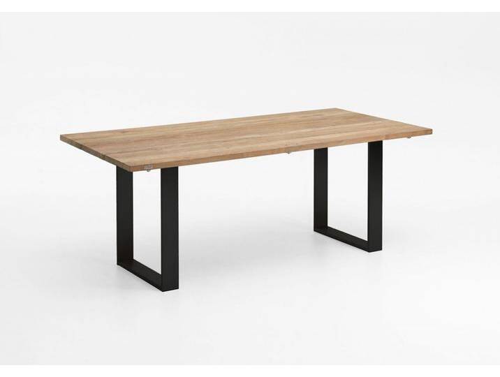 Tisch Noah Profilkufe anthrazit - 180 x 95 cm Teak recycled von Möbel Garten